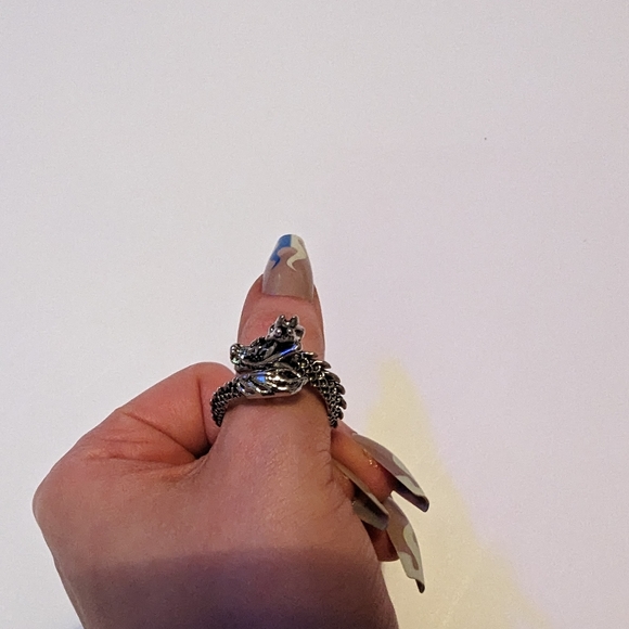 Fashion Dragon Head Pattern Wrap Open Ring - Picture 11 of 13